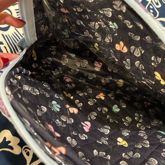 Vera Bradley Large Cosmetic Bag Butterfly By - Picture 4 of 5